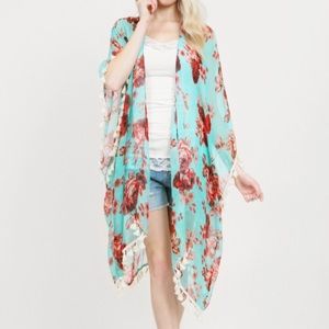 NEW Mint Green Kimono Cover Up